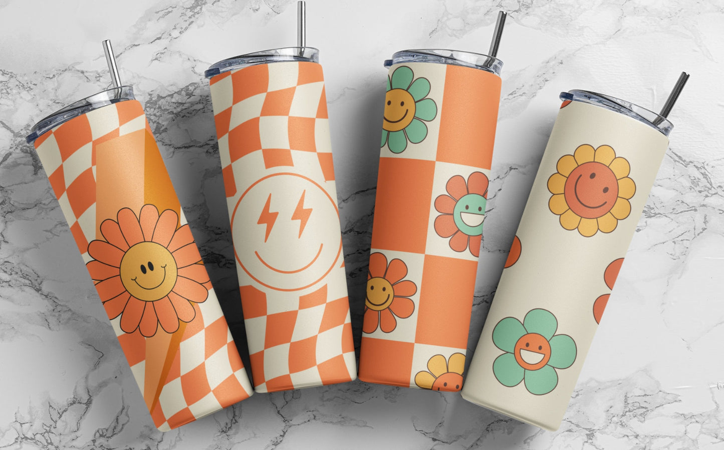 Retro Daisy Tumbler