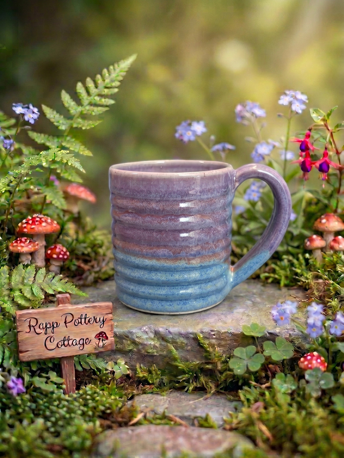 Purple and Blue Ripple Mug