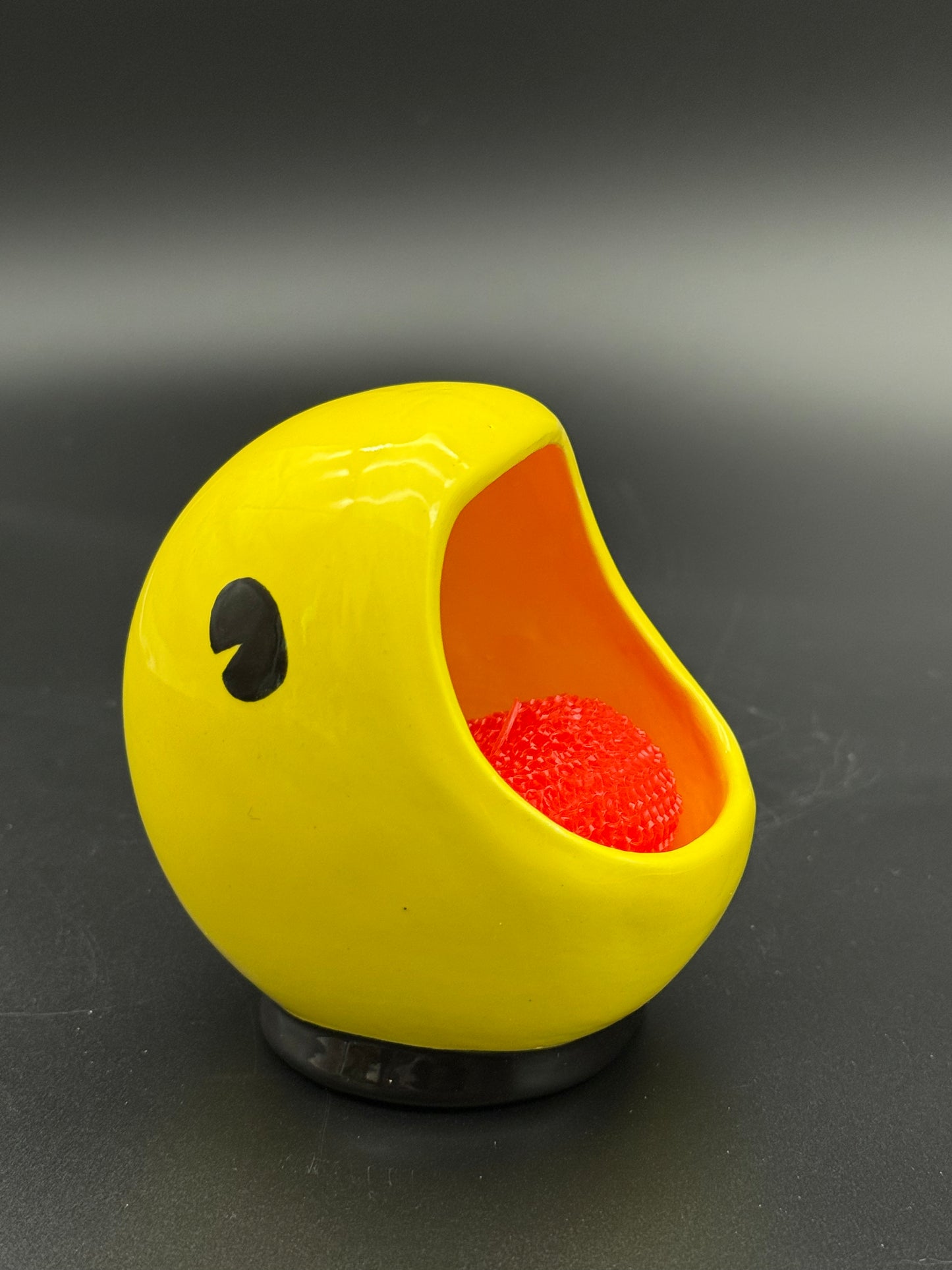 Pac Man Dish Scrubby Holder - Earthenware