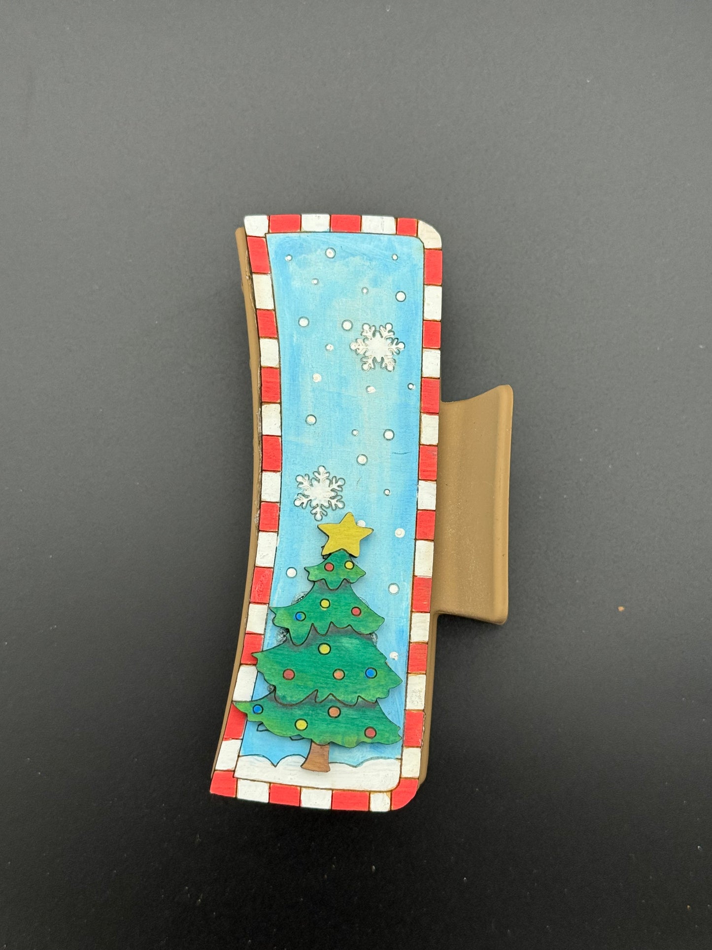 Christmas Tree Hair Clip - 4"