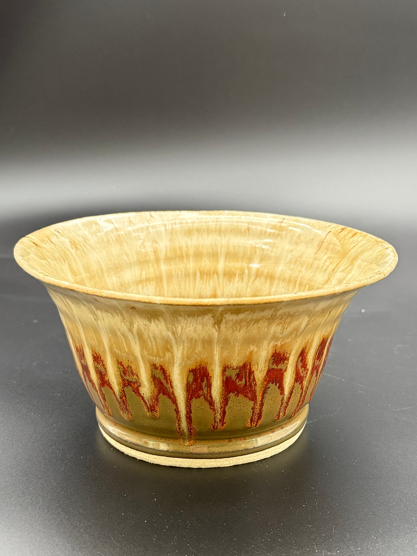 Brown Fluted Bowl