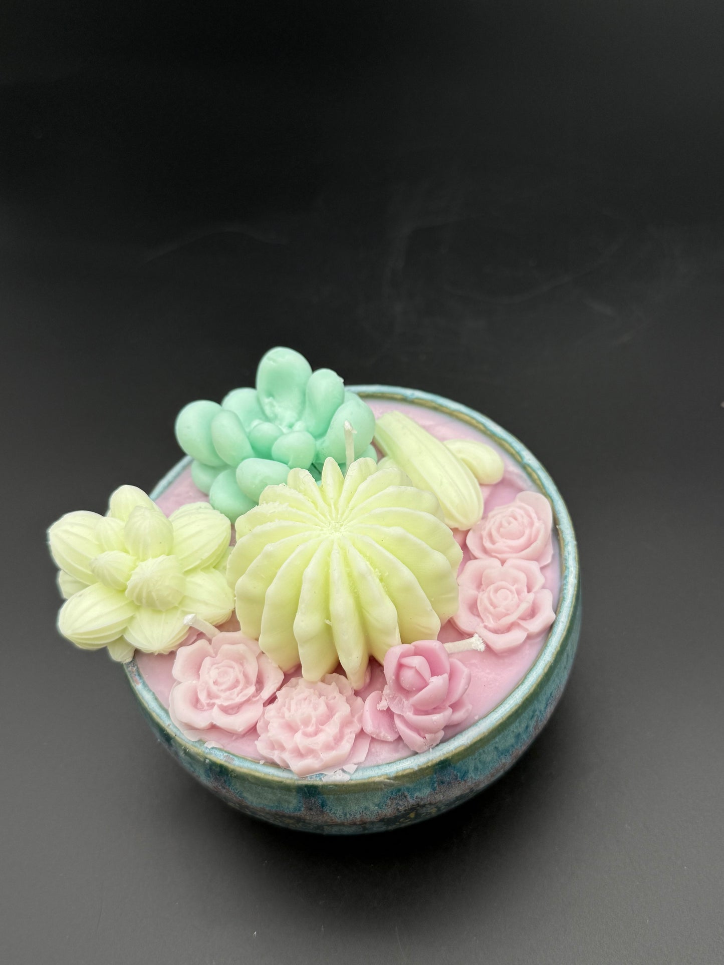 Hydrangea Succulent Garden Candle