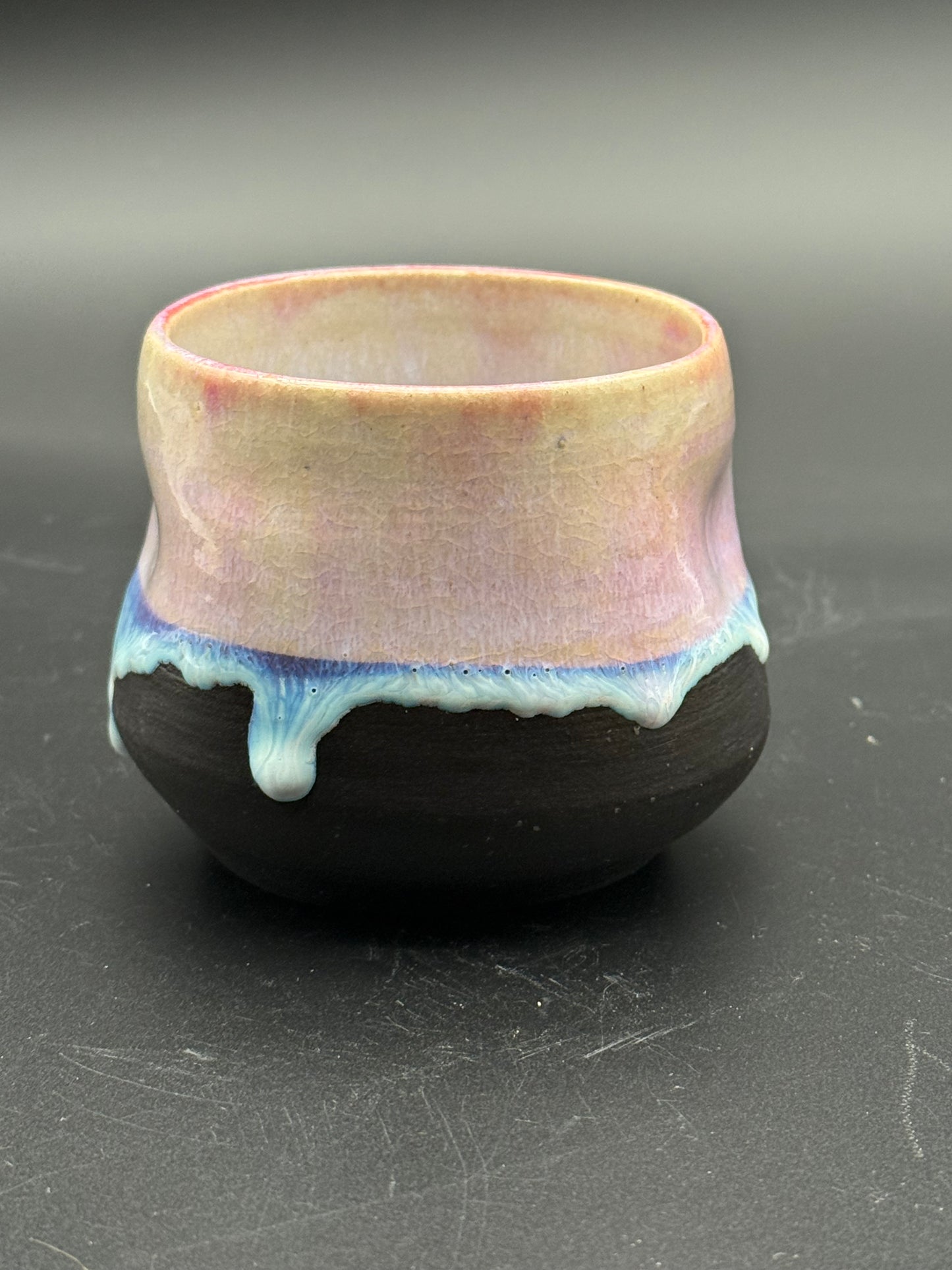 Drippy Purple/Pink/Blue Thumb Print Mug