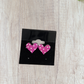 Polka Dot Heart Stud Earrings