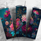 Dark Floral Tumbler