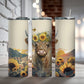 Highland Cow and Sunflowers Tumbler