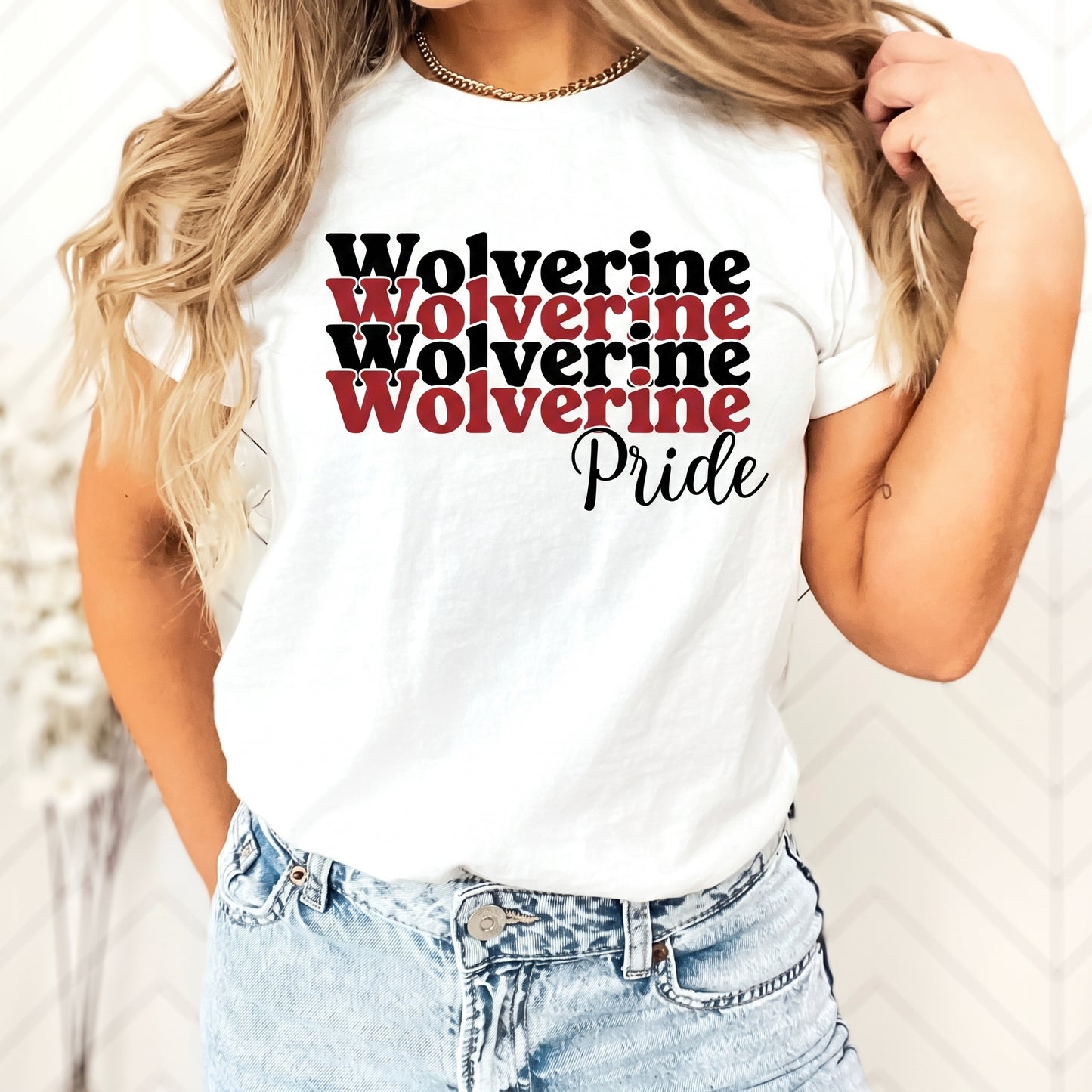 Riverton Wolverine Pride Stacked Design