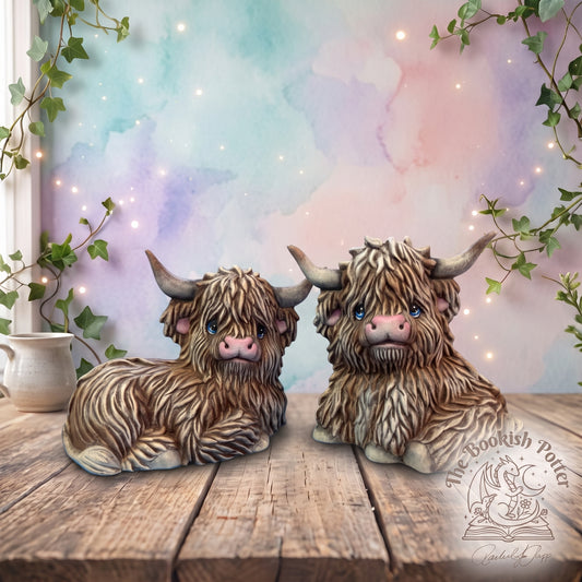 Highland Cow Set of 2 - "Hank and Hannah"