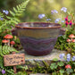Hand Thrown Purple Bowl w/ Handles