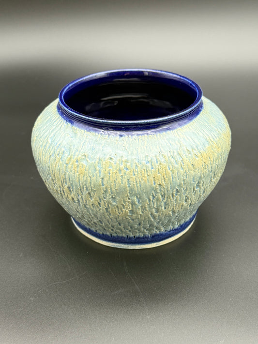 Blue Moss Textured Pot