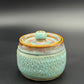 Blue Suede Textured Lidded Pot