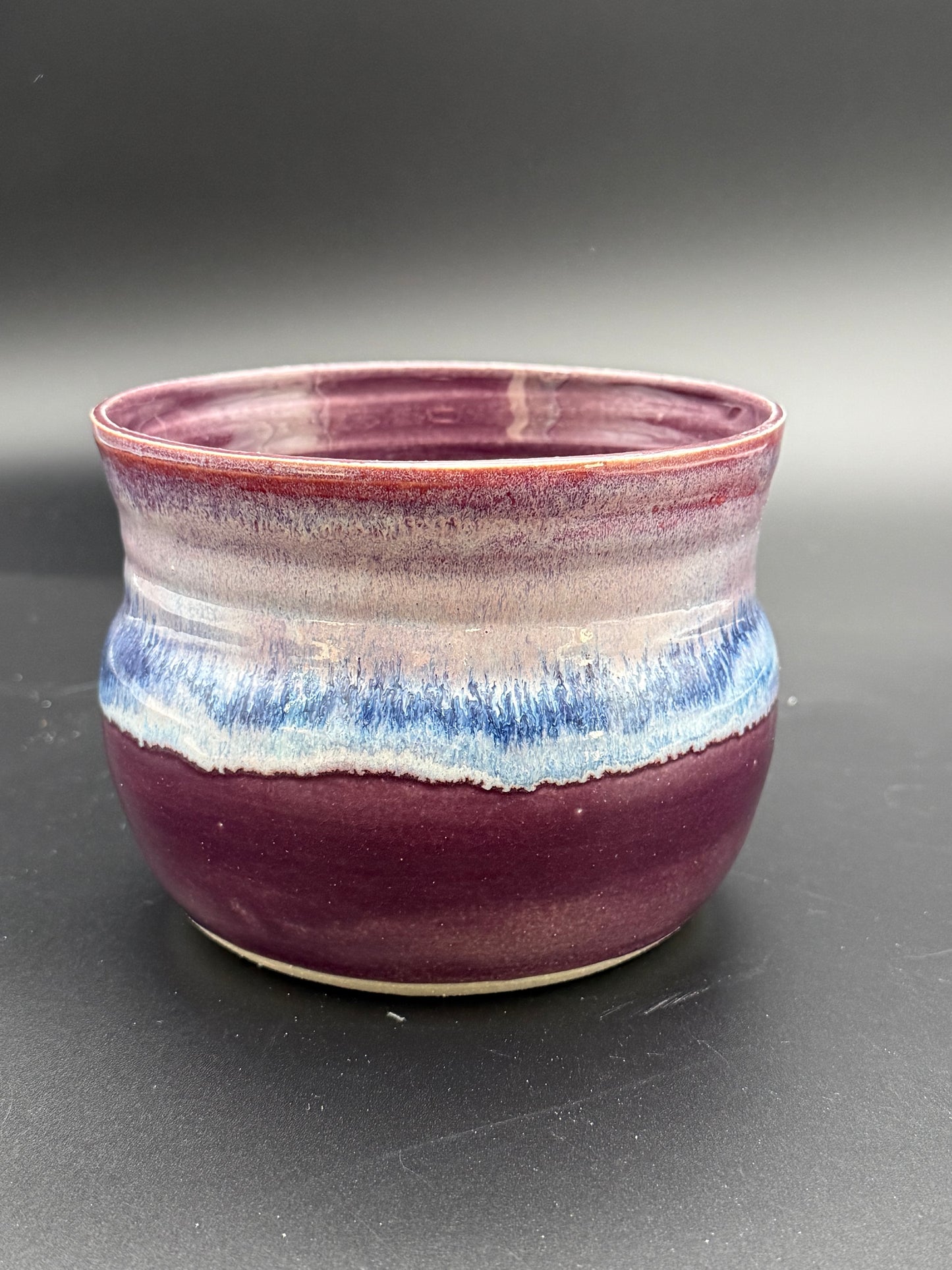 Purple and Blue Drippy Pot