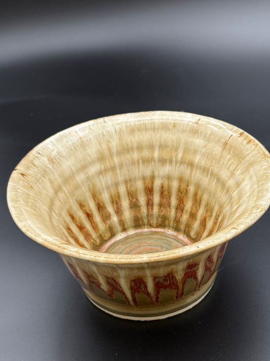 Brown Fluted Bowl