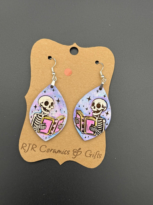 Starry Night Skeleton Reader Earrings
