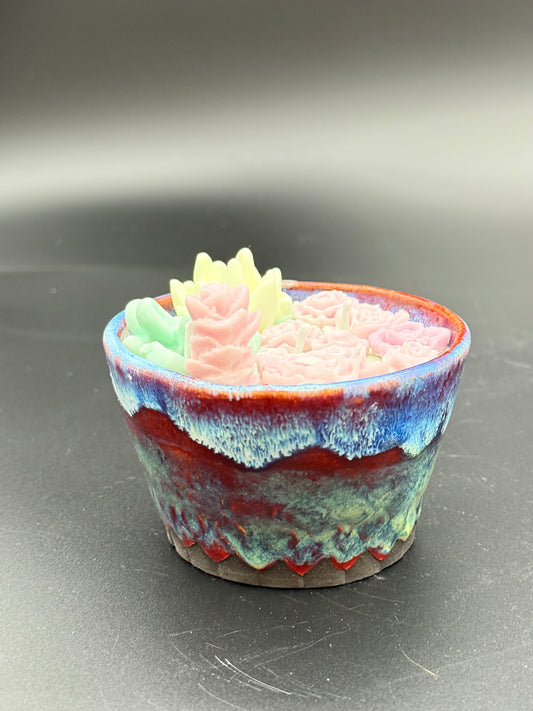 Drippy Succulent Garden Candle