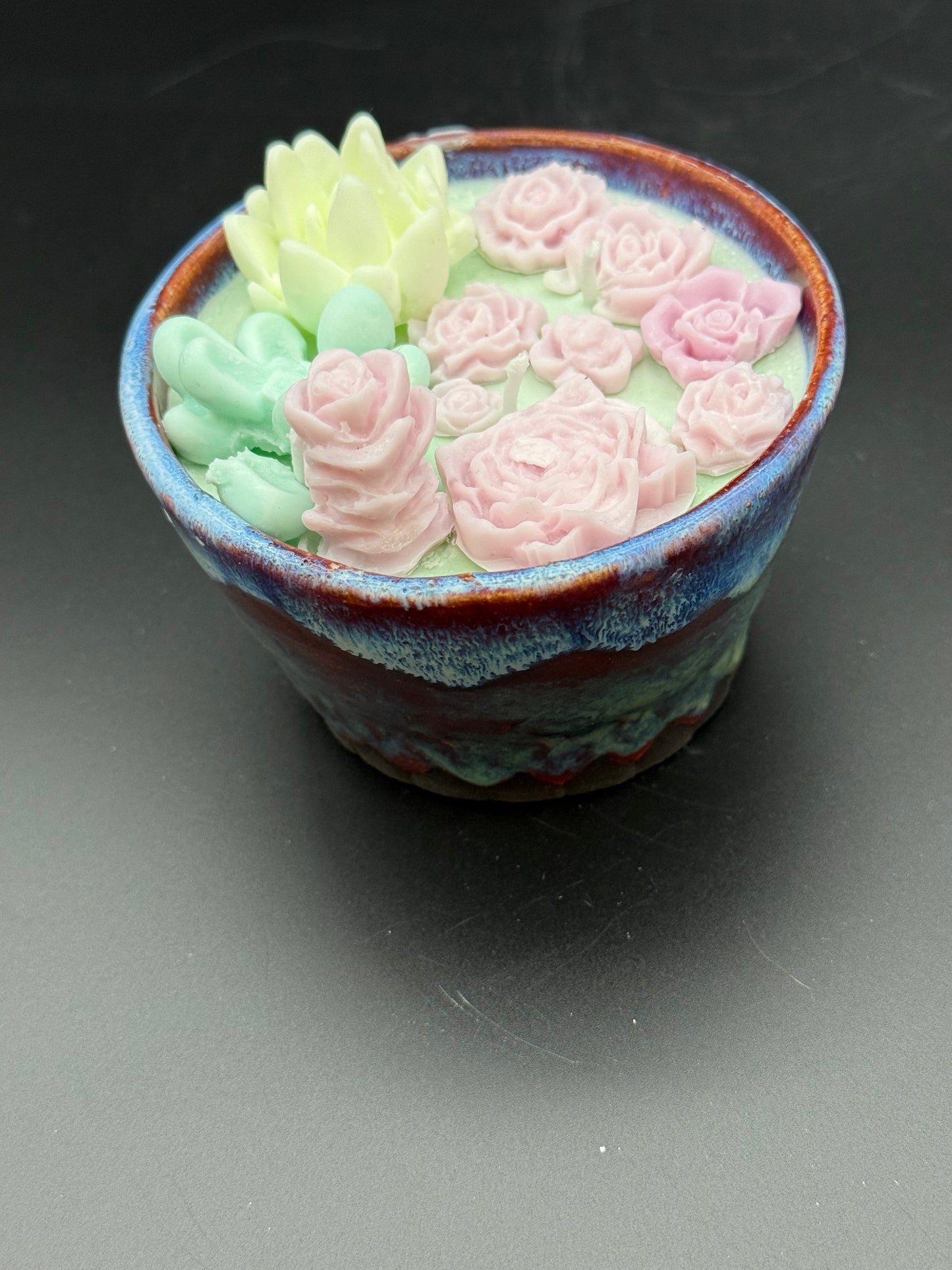 Drippy Succulent Garden Candle