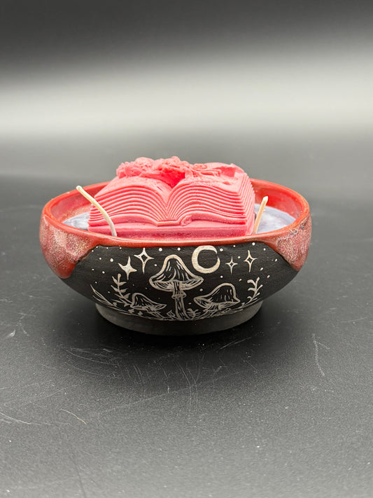 Mushroom Nights Book Candle