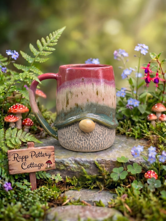 Gnome Mug - Pink/Turquoise/River Birch