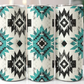 Turquoise Aztec Print Tumbler