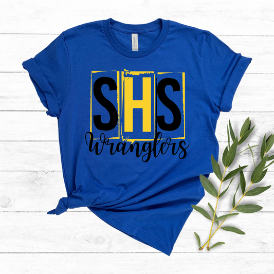 Shoshoni SHS Wranglers Box Logo