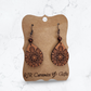 Teardrop Mandala Earrings - Bronze