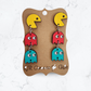 Pac-Man Dangle Earrings