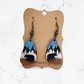Black Bear Earrings w/ Triple Beads