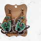 Flower and Butterfly Earrings - Large w/ Beads