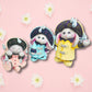 Ceramic Bunnies - Puddle Bunnies- Hand Painted Spring/Easter Decorations