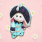 Ceramic Bunnies - Puddle Bunnies- Hand Painted Spring/Easter Decorations