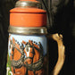 Handpainted Clydesdale Beer Stein with Real Fired on White Gold